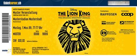 ticketcorner lion king|ticketcorner könig der löwen.
